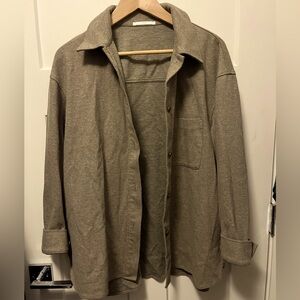 Uniqlo Unisex OVER SHIRT JACKET size Large in Beige